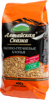 Хлопья Пшённо - Гречневые "Алтайская Сказка" не требующие варки 400г
