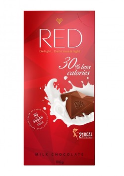 Шоколад молочный "Red Delight" 100г