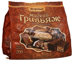 Конфеты "Мягкий грильяж" на сорбите "Петродиет" 200г